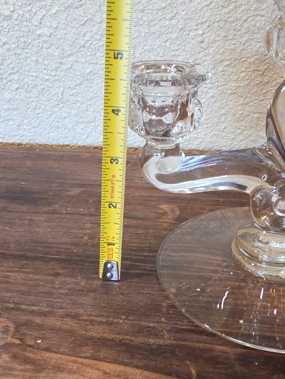 Vintage Heisey Cascade #142 3-lite Crystal Candlestick Holder
